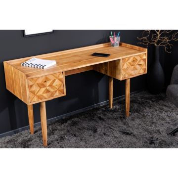 Alpine Acacia Desk with 2 Large Seperate Drawers